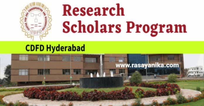CDFD Research Scholars Program 2021 Announced - Applications Invited