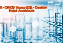 CSIR-CSMCRI Vacancy 2021 - Chemistry Project Associate Job