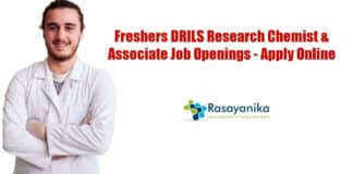 Freshers DRILS Research Chemist