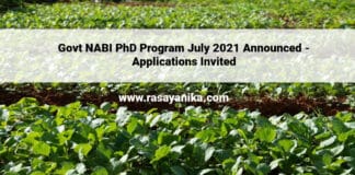 Govt NABI PhD Program July 2021 Announced - Applications Invited