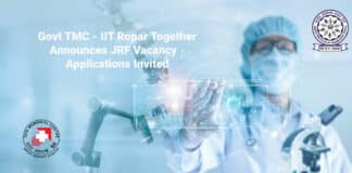 Govt TMC - IIT Ropar Together Announces JRF Vacancy - Applications Invited