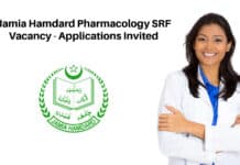 Jamia Hamdard Pharmacology SRF Vacancy - Applications Invited