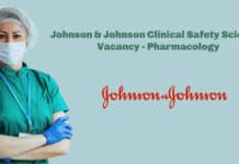 Johnson & Johnson Clinical Safety Scientist Vacancy - Pharmacology