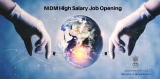 NIDM High Salary Job Opening - Chemistry & Chemical Science Project Associate