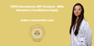 PDPU Announces JRF Vacancy - MSc Chemistry Candidates Apply