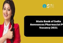 State Bank of India Announces Pharmacist Post Vacancy 2021