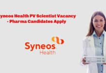 Syneos Health PV Scientist Vacancy - Pharma Candidates Apply