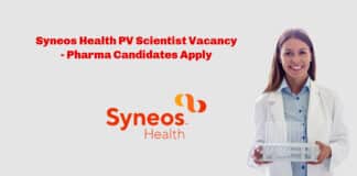 Syneos Health PV Scientist Vacancy - Pharma Candidates Apply