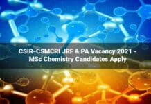 CSIR-CSMCRI JRF & PA Vacancy 2021 - MSc Chemistry Candidates Apply