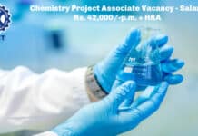 CSIR-IHBT Chemistry Project Associate Vacancy - Salary Rs. 42,000/-p.m. + HRA