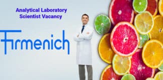 Firmenich Chemistry Analytical Laboratory Scientist Vacancy - Apply Online