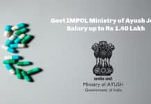 Govt IMPCL Ministry of Ayush Job - Salary up to Rs 1.40 Lakh