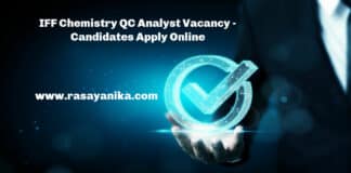 IFF Chemistry QC Analyst Vacancy - Candidates Apply Online