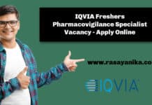 IQVIA Freshers Pharmacovigilance Specialist Vacancy - Apply Online