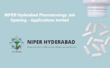 NIPER Hyderabad Pharmacology Job Opening - Applications Invited