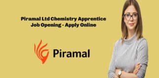 Piramal Ltd Chemistry Apprentice Job Opening - Apply Online