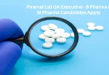 Piramal Ltd QA Executive - B Pharma & M Pharma Candidates Apply