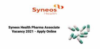 Syneos Health Pharma Associate Vacancy 2021 - Apply Online