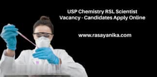 USP Chemistry RSL Scientist Vacancy - Candidates Apply Online