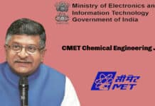 CMET Chemical Engineering Job - Ministry of Electronics and Information Technology