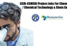 CSMCRI Chemistry Jobs