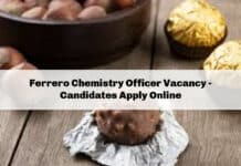 Ferrero Chemistry Officer Vacancy - Candidates Apply Online