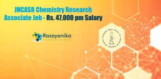 JNCASR Chemistry Research Associate