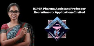 NIPER Pharma Assistant Professor Recruitment - Applications Invited