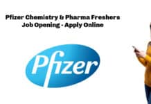 Pfizer Chemistry & Pharma Freshers Job Opening - Apply Online