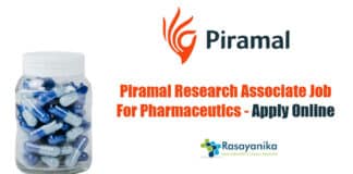 Piramal Research Associate Job