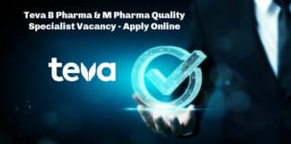 Teva B Pharma & M Pharma Quality Specialist Vacancy - Apply Online