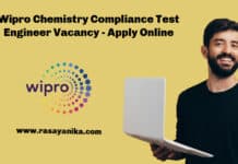 Wipro Chemistry Compliance Test Engineer Vacancy - Apply Online