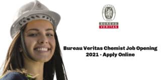 Bureau Veritas Chemist Job Opening 2021 - Apply Online