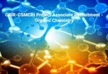 CSIR-CSMCRI Project Associate Recruitment - Organic Chemistry