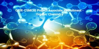 CSIR-CSMCRI Project Associate Recruitment - Organic Chemistry