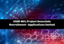 CSIR-NCL Project Associate Recruitment - Applications Invited