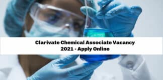 Clarivate Chemical Associate Vacancy 2021 - Apply Online