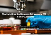 Clarivate Chemical Science Job Vacancy 2021 - Senior Associate