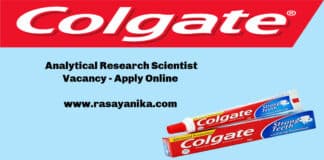 Colgate Analytical Research Scientist Vacancy - Apply Online