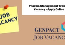 Genpact Pharma Management Trainee Vacancy - Apply Online