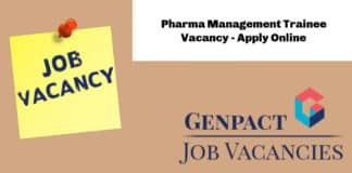 Genpact Pharma Management Trainee Vacancy - Apply Online