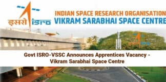 Govt ISRO-VSSC Announces Apprentices Vacancy - Vikram Sarabhai Space Centre