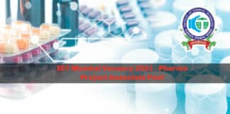 ICT Mumbai Vacancy 2021 - Pharma Project Associate Post