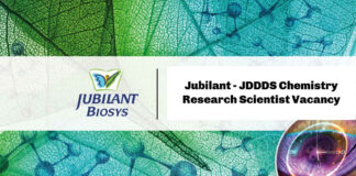 Jubilant - JDDDS Chemistry Research Scientist Vacancy - Apply