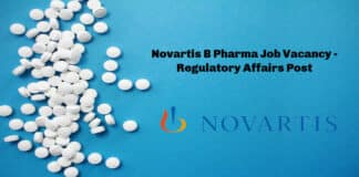 Novartis B Pharma Job Vacancy - Regulatory Affairs Post