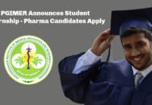 PGIMER Announces Student Internship - Pharma Candidates Apply