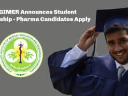 PGIMER Announces Student Internship - Pharma Candidates Apply
