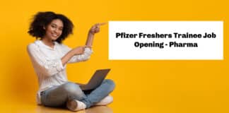 Pfizer Freshers Trainee Job Opening - Pharma Associate Scientist