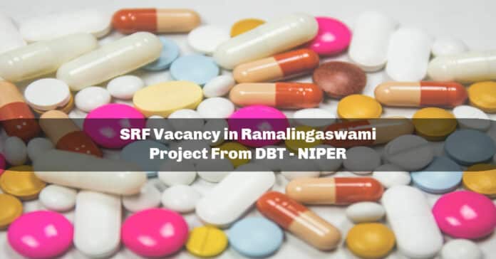 SRF Vacancy in Ramalingaswami Project From DBT - NIPER