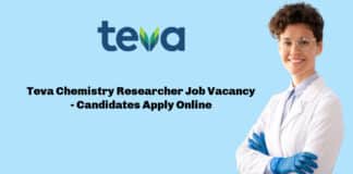 Teva Chemistry Researcher Job Vacancy - Candidates Apply Online